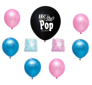 36 inches balloon with Blue/Pink balloons and Confetti set for Gender Reveal