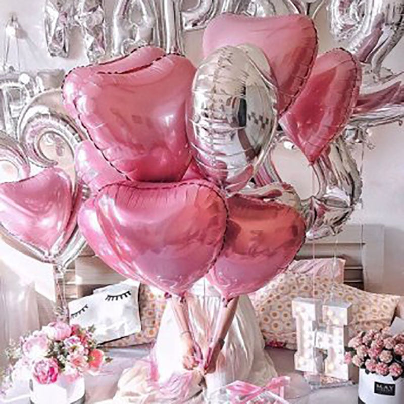 18 inches Hearts Foil Balloons - Multicolor-Balloons-Decoren