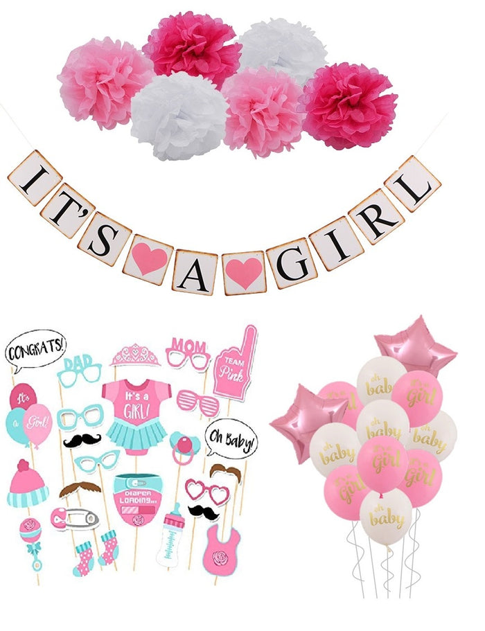 IT'S A Girl Balloons and Decoration Package