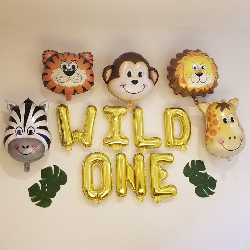 Jungle Theme Balloons and Banners Decoration Set
