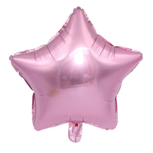18 inches Pink Gold and White Star Foil Balloons - Set of 10-Balloons-Decoren