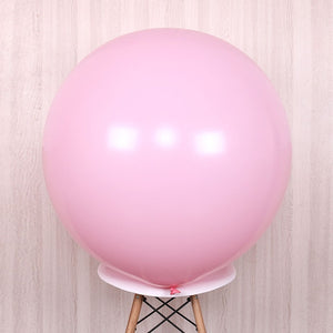 36 inches Large Round Pastel Latex Macaron Balloon - Pink-Balloons-Decoren