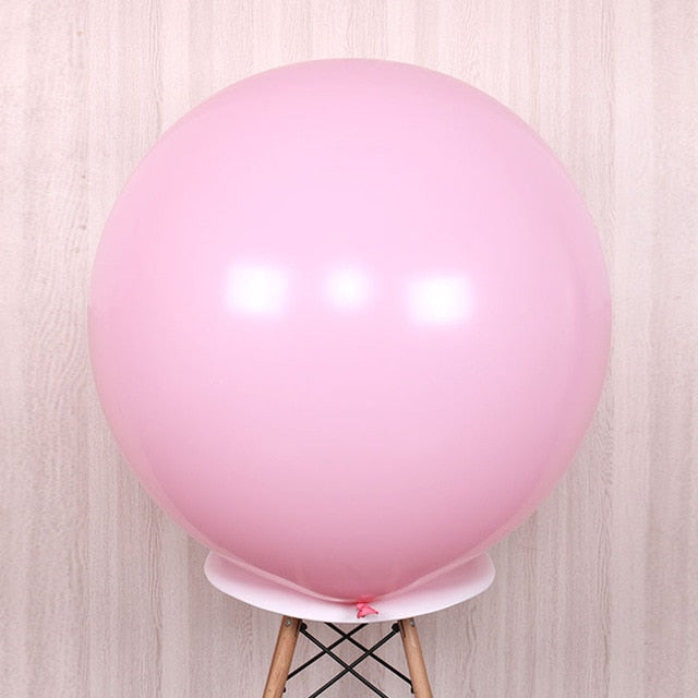 36 inches Large Round Pastel Latex Macaron Balloon - Pink
