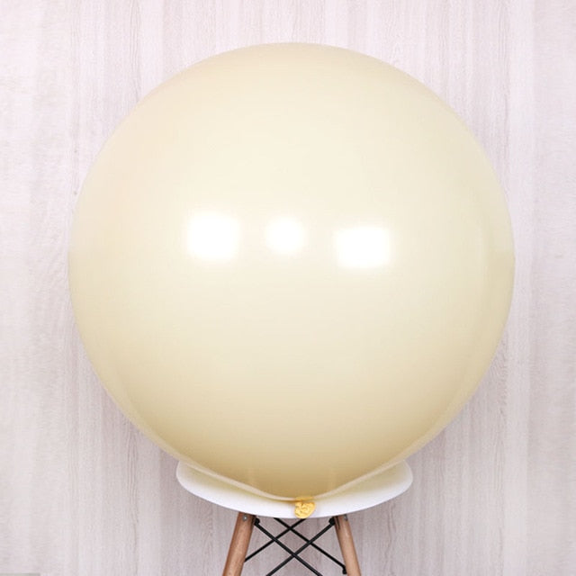 36 inches Large Round Pastel Latex Macaron Balloon - Yellow