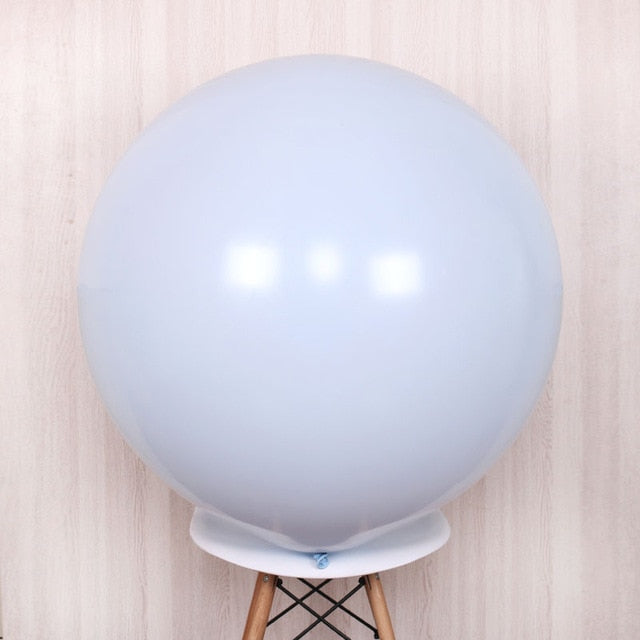 36 inches Large Round Pastel Latex Macaron Balloon - Blue