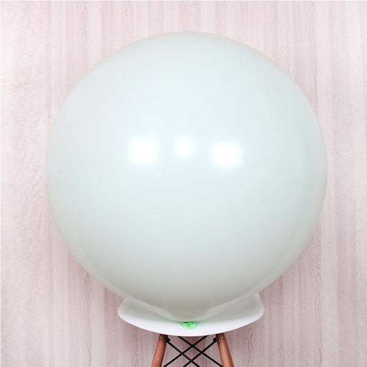 Pastel Green latex balloons, 36-inch macaron balloons, premium quality latex balloons, large pastel balloons, party decoration balloons, wedding balloons, birthday party balloons, baby shower balloons, engagement balloons, milestone celebration balloons, helium and air-filled balloons, indoor and outdoor balloons, elegant party décor, balloon garland balloons, stylish event balloons.