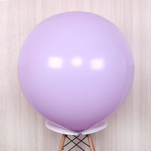 Pastel Purple latex balloons, 36-inch macaron balloons, premium quality latex balloons, large pastel balloons, party decoration balloons, wedding balloons, birthday party balloons, baby shower balloons, engagement balloons, milestone celebration balloons, helium and air-filled balloons, indoor and outdoor balloons, elegant party décor, balloon garland balloons, stylish event balloons.