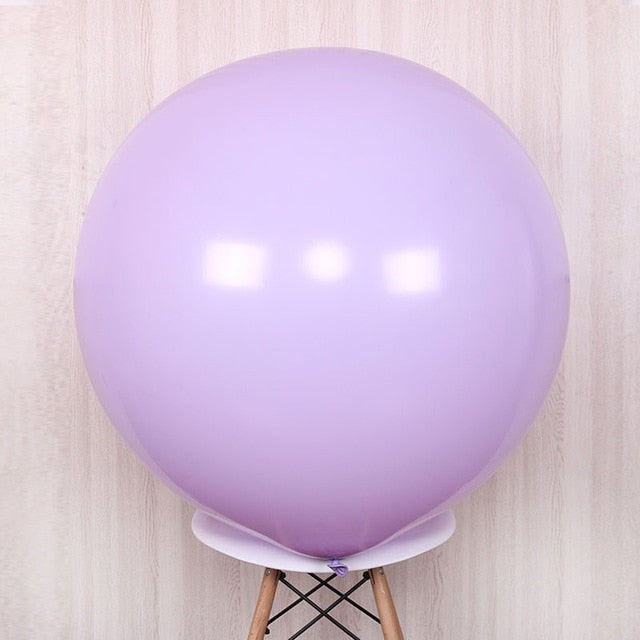 36 inches Large Round Pastel Latex Macaron Balloon - Purple