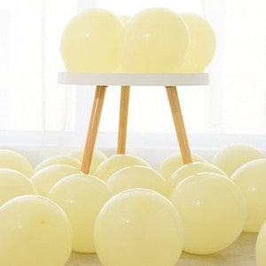 10" Pastel Yellow Macaron Latex balloons - Set of 10-Balloons-Decoren