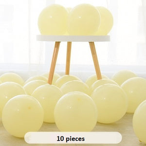 10" Pastel Yellow Macaron Latex balloons - Set of 10-Balloons-Decoren