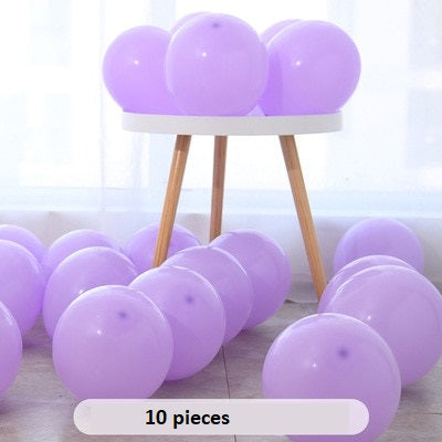 10" Pastel Purple Macaron Latex balloons - Set of 10