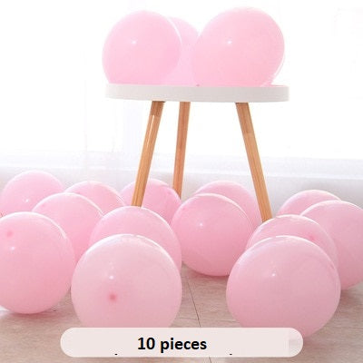 10" Pastel Pink Macaron Latex balloons - Set of 10