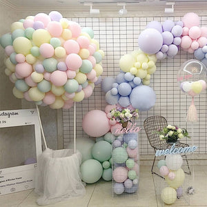 10" Pastel Green macaron latex balloons, 20 pack, premium quality latex balloons, pastel green party balloons, wedding décor, birthday balloons, baby shower balloons, helium and air-filled balloons, stylish event balloons, indoor and outdoor balloons.