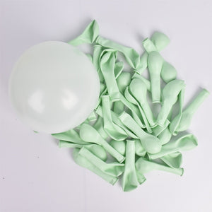 10" Pastel Green macaron latex balloons, 20 pack, premium quality latex balloons, pastel green party balloons, wedding décor, birthday balloons, baby shower balloons, helium and air-filled balloons, stylish event balloons, indoor and outdoor balloons.