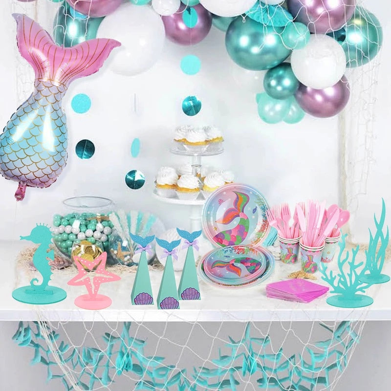Mermaid Underwater Themed Birthday Party Set