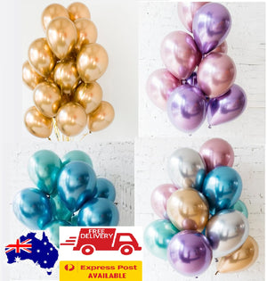 12 inches multicolor metallic balloons