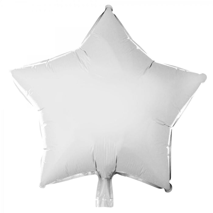 Star Foil Balloon 18 inches - White