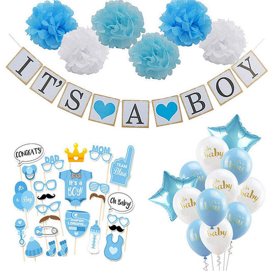 IT'S A Boy Balloons and Decoration Package-Baby Shower Balloons-Decoren