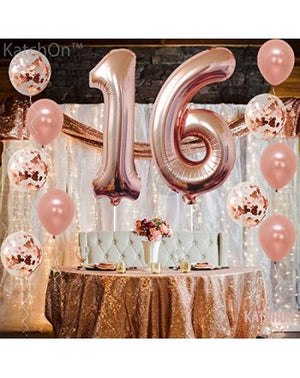 40 inches Number Foil Balloons - Rose Gold-Balloons-Decoren