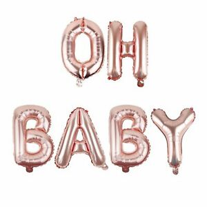 Rose Gold OH BABY Foil Balloons-Decoren