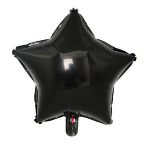 Star Foil Balloon 18 inches - Black-Foil Balloons-Decoren