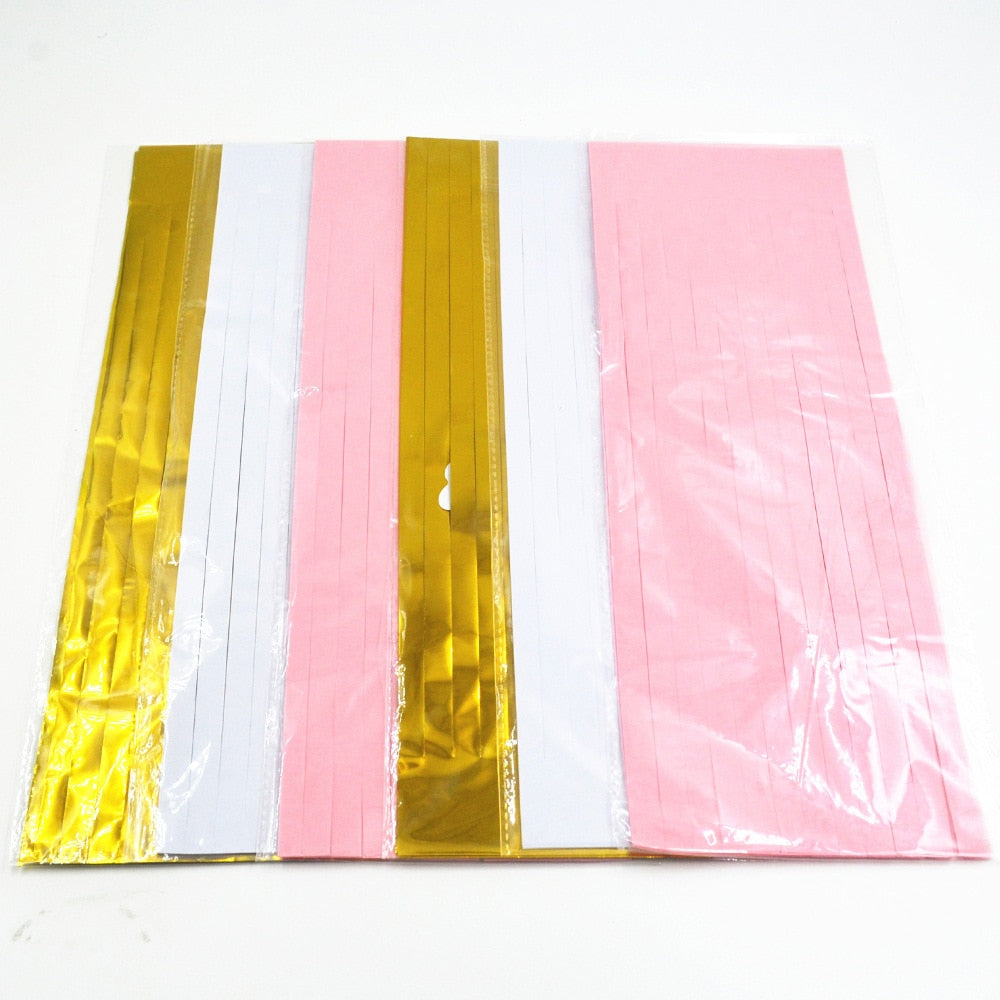 paper tassel garland, foil tassel garland, party tassel decorations, DIY tassel garland, birthday party tassels, wedding tassel decor, baby shower tassels, gender reveal tassel garland, anniversary party decorations, festive tassel banner, hanging party tassels, premium tassel garland, colorful tassel decorations, indoor party decor, outdoor party garland, gold tassel garland, elegant party decorations, tassel banner for events, high-quality party tassels, Brisbane party decorations, Gold Coast party suppli